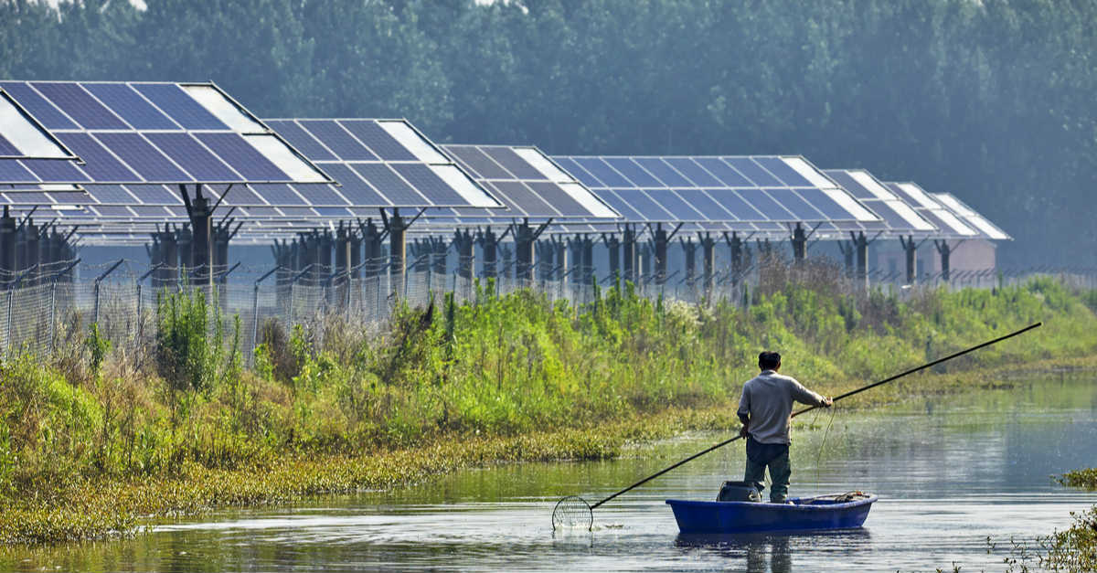 Southeast Asia Market Analysis man on boat solar panels